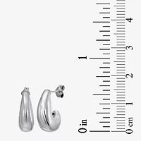 Womens White Cubic Zirconia Sterling Silver 2 Pair Earring Set