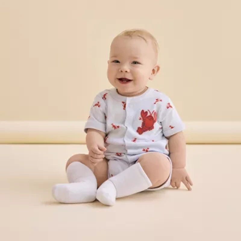 Carter's Baby Boys Short Sleeve Animal Romper