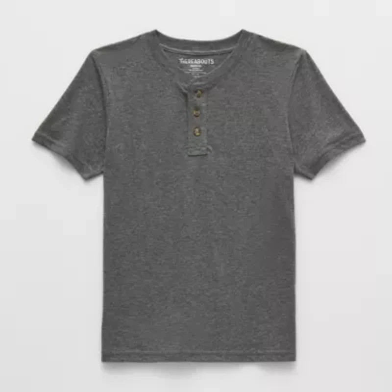 Thereabouts Little & Big Kid Boys Short Sleeve Regular Fit Henley Shirt