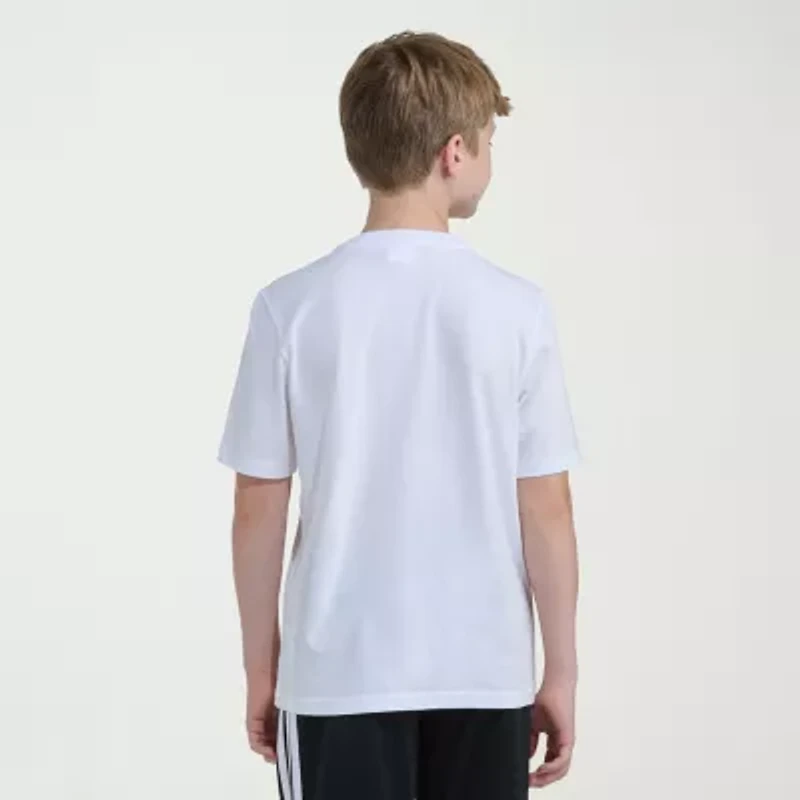 adidas Big Kid Boys Crew Neck Short Sleeve Regular Fit Graphic T-Shirt