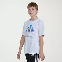adidas Big Kid Boys Crew Neck Short Sleeve Regular Fit Graphic T-Shirt