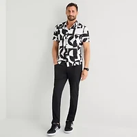 Stylus Mens Short Sleeve Regular Fit Button-Down Shirt