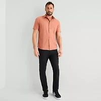 Stylus Mens Short Sleeve Regular Fit Button-Down Shirt