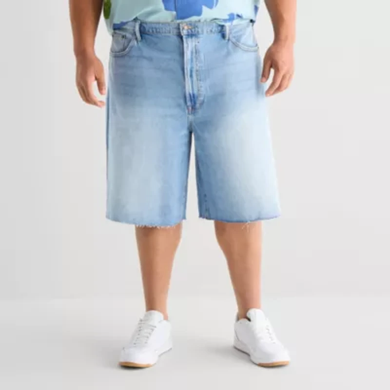 Arizona Baggy Fit Mens 12" Mid Rise Big and Tall Denim Short