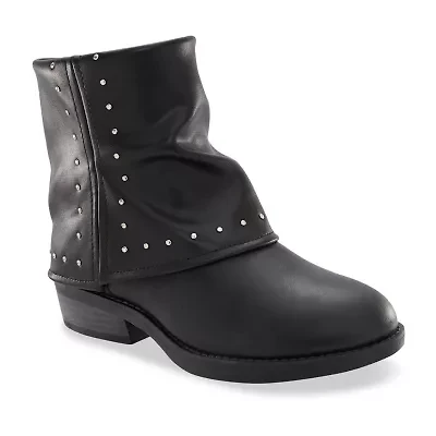 BCBG Girls Big Kid Cassidy Flat Heel Motorcycle Boots