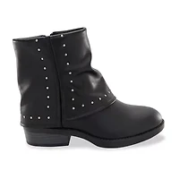 BCBG Girls Big Kid Cassidy Flat Heel Motorcycle Boots