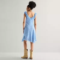 Arizona Womens Juniors Sleeveless Fit + Flare Dress