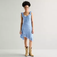 Arizona Womens Juniors Sleeveless Fit + Flare Dress