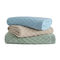 Martha Stewart Bonnie Knit Lightweight Throw