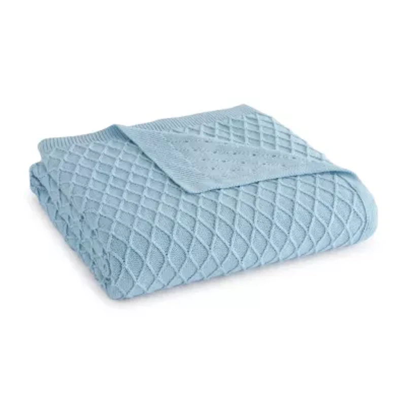 Martha Stewart Bonnie Knit Lightweight Throw