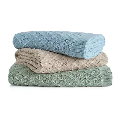Martha Stewart Bonnie Knit Lightweight Throw