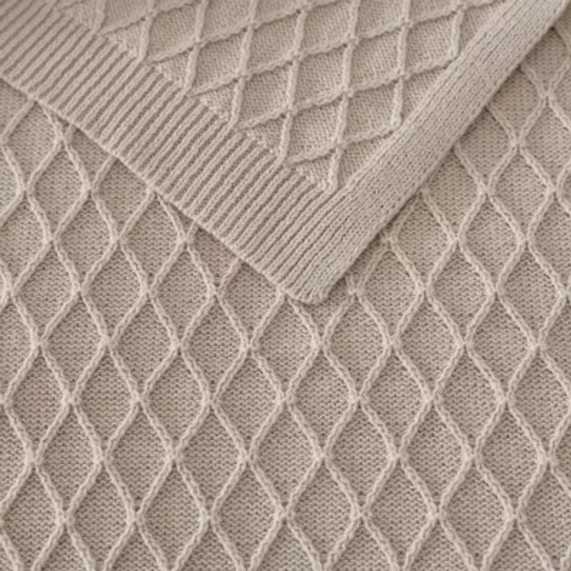 Martha Stewart Bonnie Knit Lightweight Throw