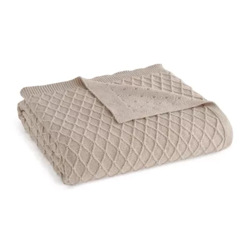 Martha Stewart Bonnie Knit Lightweight Throw