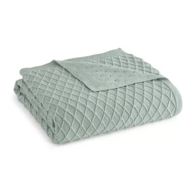 Martha Stewart Bonnie Knit Lightweight Throw