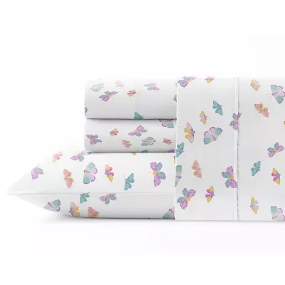 Pointehaven Crisp Printed Cotton Sheet Set