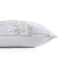 Martha Stewart Murray Leaves Embroidered 18x18 Square Throw Pillow