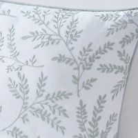 Martha Stewart Murray Leaves Embroidered 18x18 Square Throw Pillow