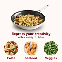 KitchenAid Stainless Steel 3-Ply Base 12" Frying Pan