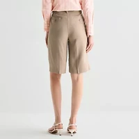 Worthington Womens 12" High Rise Bermuda Short
