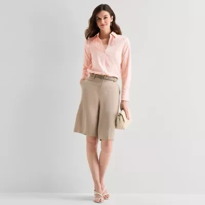 Worthington Womens 12" High Rise Bermuda Short