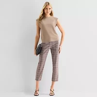 Worthington Womens Crew Neck Sleeveless Blouse