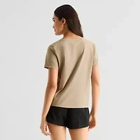 a.n.a Womens Easy-on + Easy-off Crew Neck Short Sleeve Adaptive T-Shirt