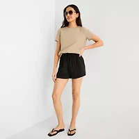 a.n.a Womens Easy-on + Easy-off Crew Neck Short Sleeve Adaptive T-Shirt