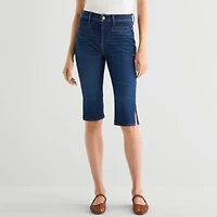 a.n.a Welt Pocket Womens High Rise Split Hem Cropped Jean