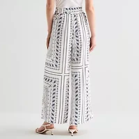 Worthington Womens Wide Leg Mid Rise Trouser