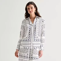 Worthington Womens Cuffed Long Sleeve Slim Fit Button-Down Shirt