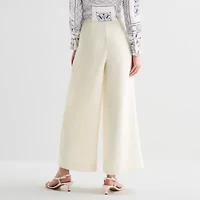 Worthington Womens Wide Leg High Rise Pleated Pant