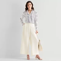 Worthington Womens Wide Leg High Rise Pleated Pant