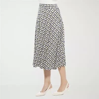 24seven Comfort Apparel Womens Mid Rise Midi A-Line Skirt