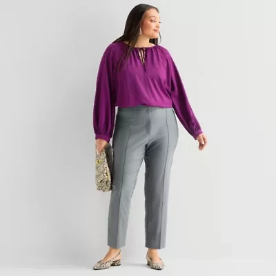 Worthington Plus Womens Luxe Skinny Pant