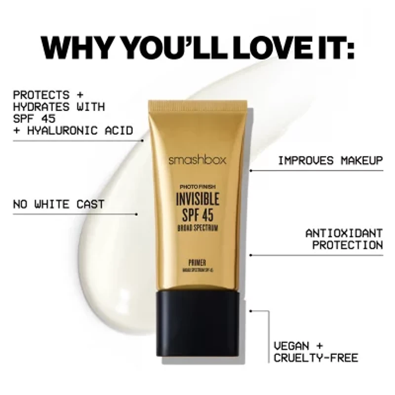 Smashbox Photo Finish Invisible SPF 45 Sun Protection Primer- 30ml