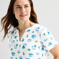 Adonna Womens Short Sleeve 2-pc. Pajama Sets