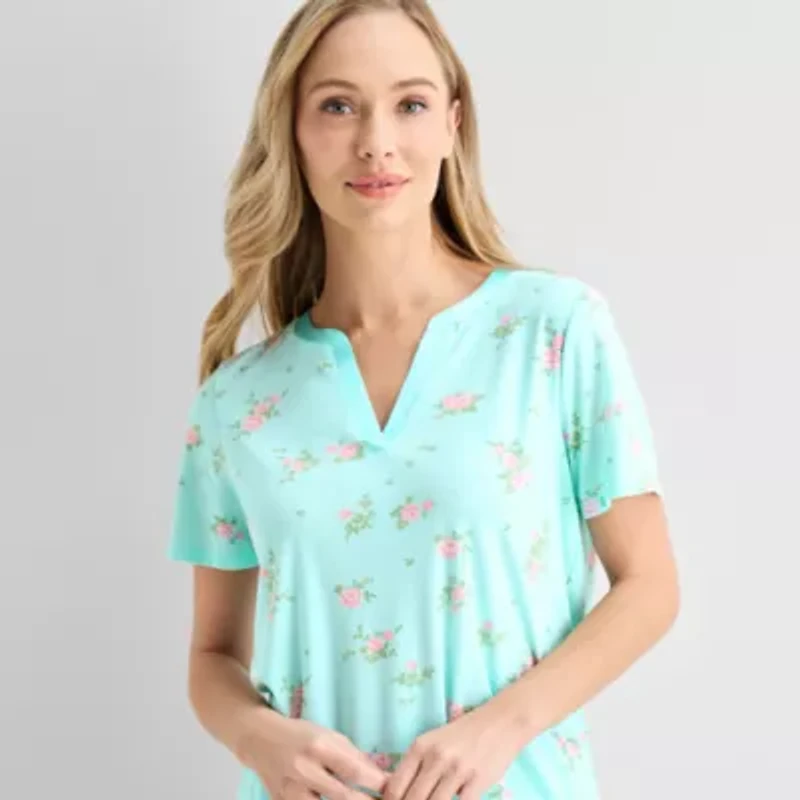 Adonna Womens Short Sleeve 2-pc. Pajama Sets