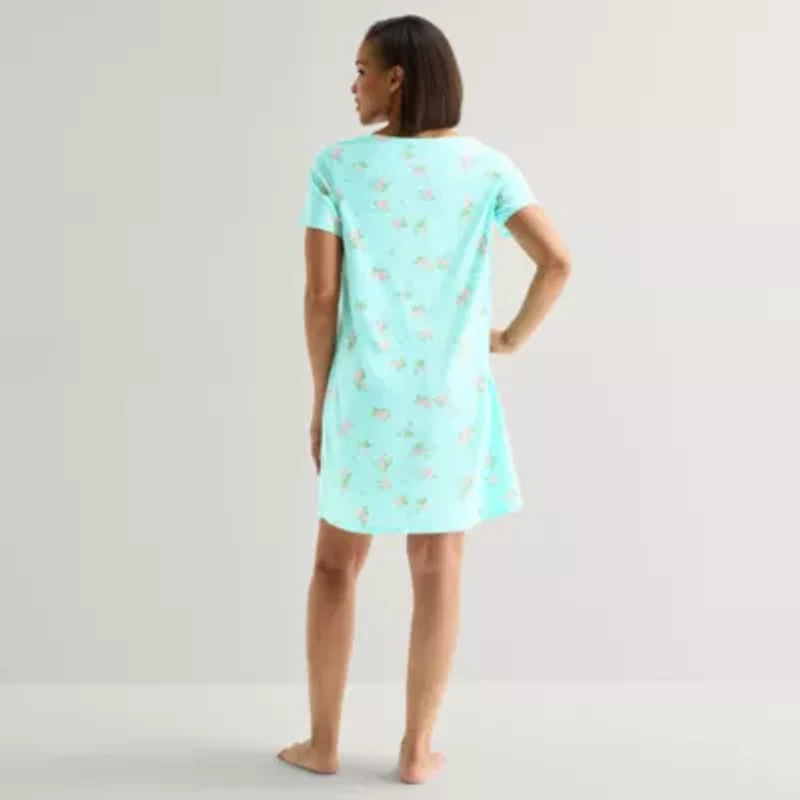 Adonna Womens Short Sleeve Nightgown