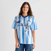 Womens Juniors V Neck Short Sleeve Bluey Jersey