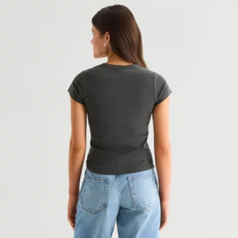 Diet Coke Baby Tee Womens Juniors Crew Neck Short Sleeve Regular Fit Graphic T-Shirt