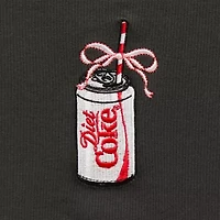 Diet Coke Baby Tee Womens Juniors Crew Neck Short Sleeve Regular Fit Graphic T-Shirt