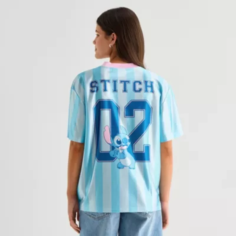 Stitch Womens Juniors V Neck Short Sleeve Jersey