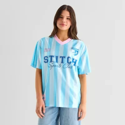 Stitch Womens Juniors V Neck Short Sleeve Jersey