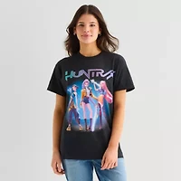 Womens Juniors Crew Neck Short Sleeve KPop Demon Hunters Graphic T-Shirt