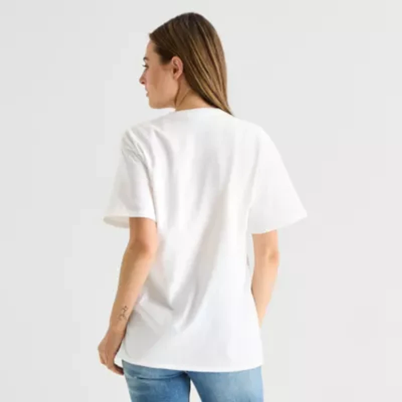 Rosalina Boyfriend Tee Womens Juniors Crew Neck Short Sleeve Graphic T-Shirt