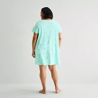 Adonna Womens Plus Short Sleeve Nightgown