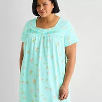 Adonna Womens Plus Short Sleeve Nightgown