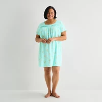 Adonna Womens Plus Short Sleeve Nightgown