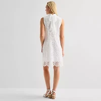 Robbie Bee Womens Sleeveless Shift Dress