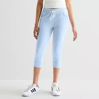 Arizona Womens Juniors Mid Rise Workout Capris